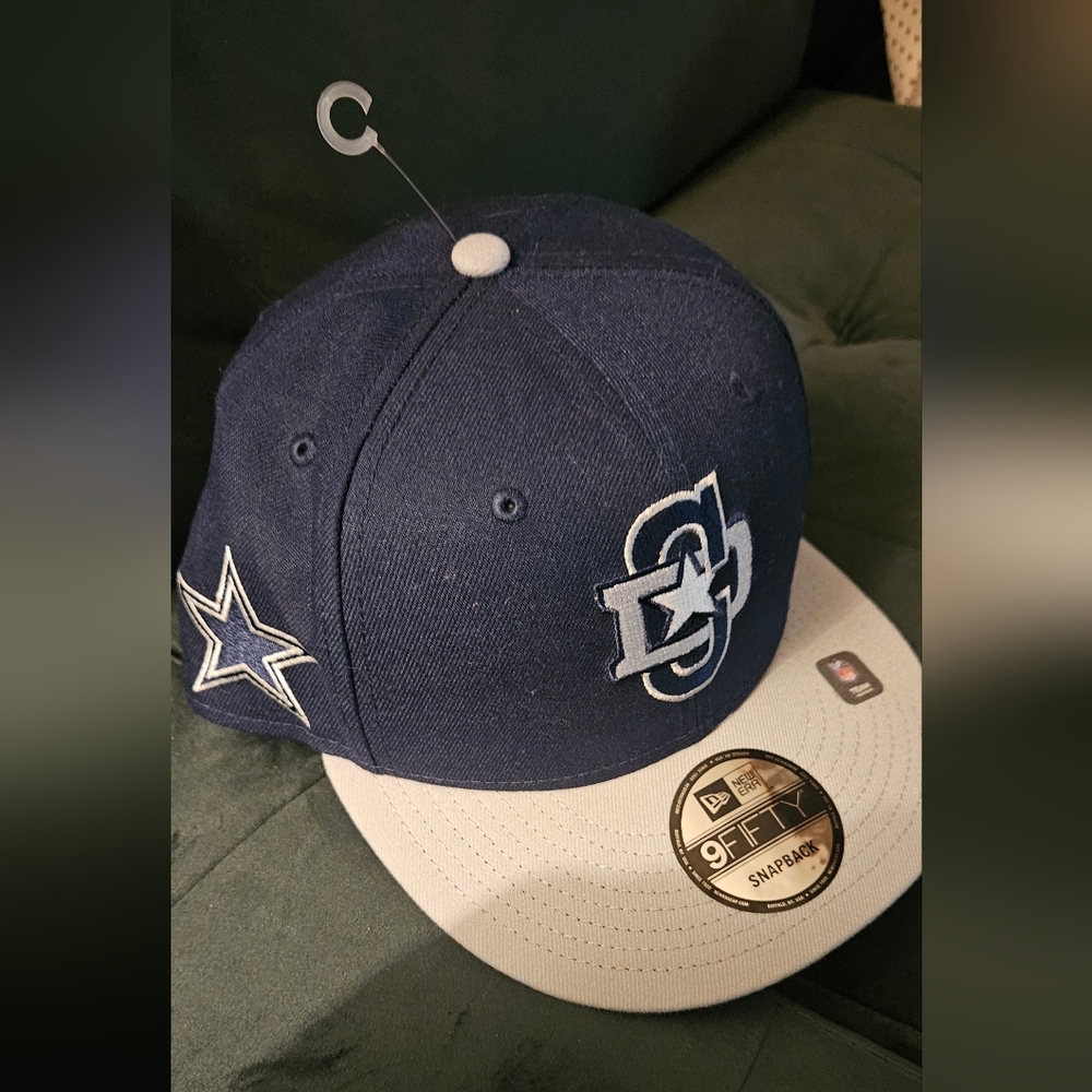 Men's 90's New Era Navy/Silver Dallas Cowboys Originals 9FIFTY Snapback Hat